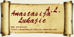 Anastasija Lukajić vizit kartica
